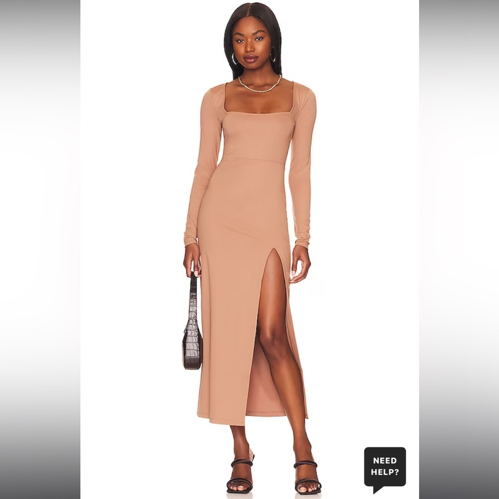 Slit Midi Dress in Camel
NBD